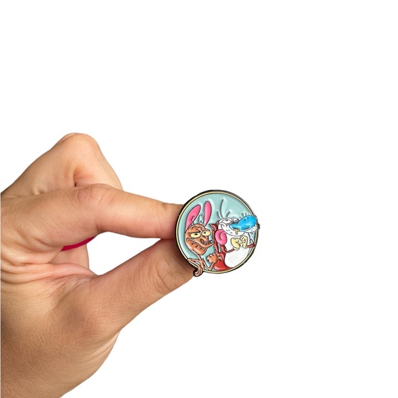 Ren & Stimpy 90s Enamel Pin - Picture 3 of 3